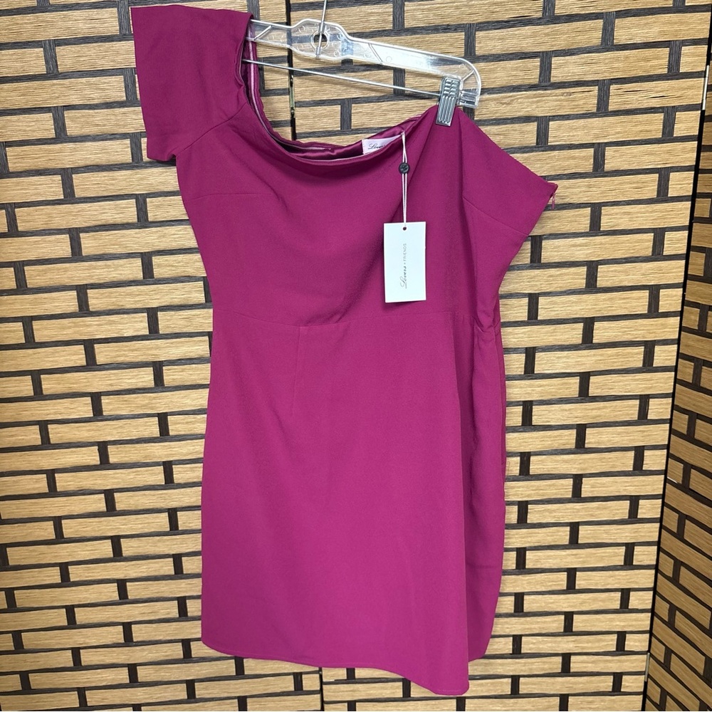 Lovers + Friends Purple One Shoulder Dress Size‎ Large